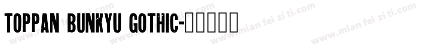 toppan bunkyu gothic字体转换
